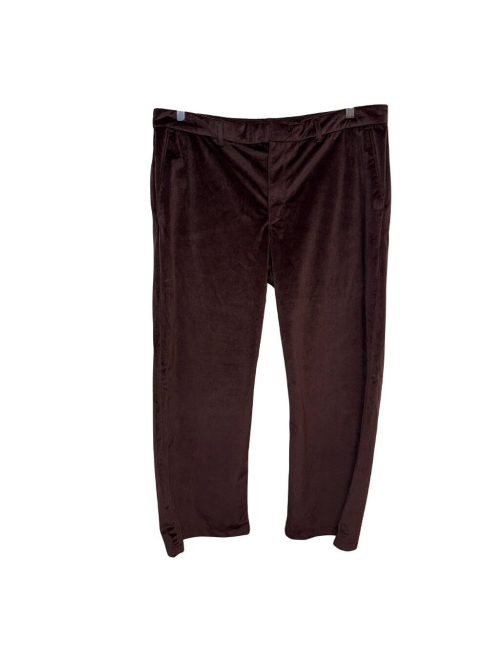 NWT Levis Womens Baggy Trousers 34 Brown Plum Velvet Pants With Belt Loops & Poc
